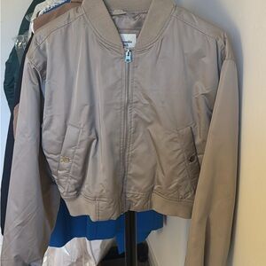 Abercrombie & Fitch Beige Bomber Jacket